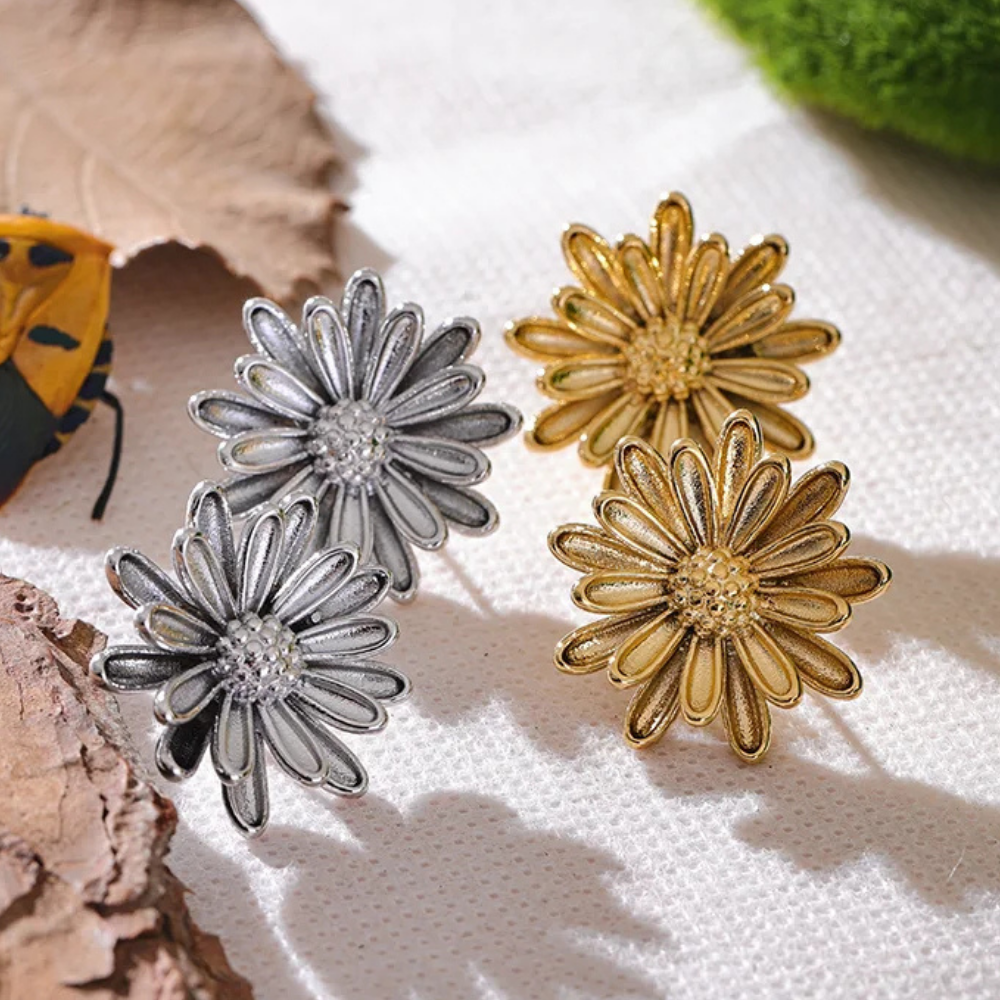 Boucles d'Oreilles Fleur Soleil pas cher