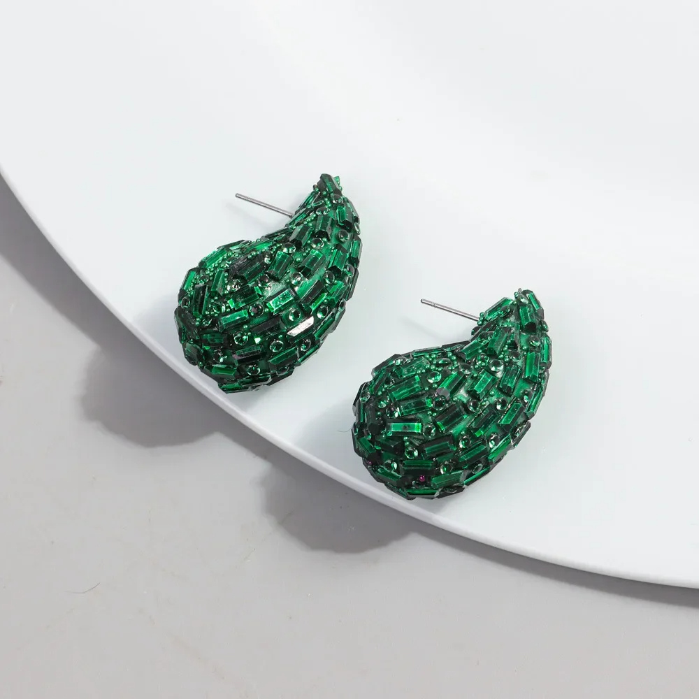 Boucles d'Oreilles Goutte Pierre Couleur tendance