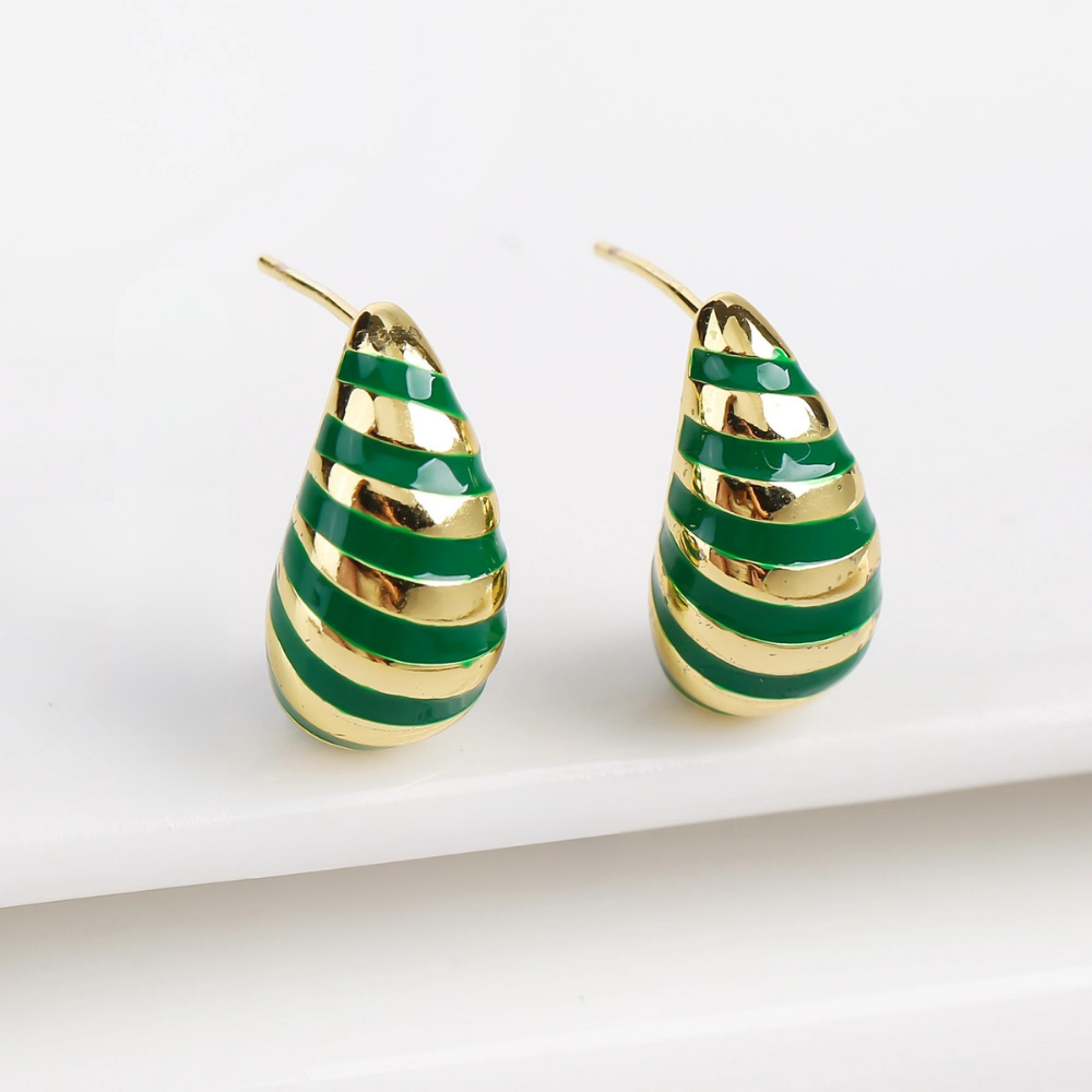 Boucles d'Oreilles Goutte Rayure pas cher