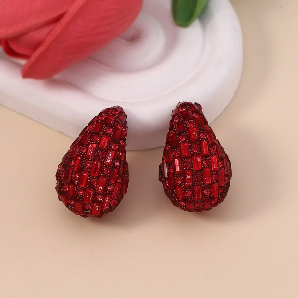 Boucles d'Oreilles Goutte Pierre Couleur pas cher