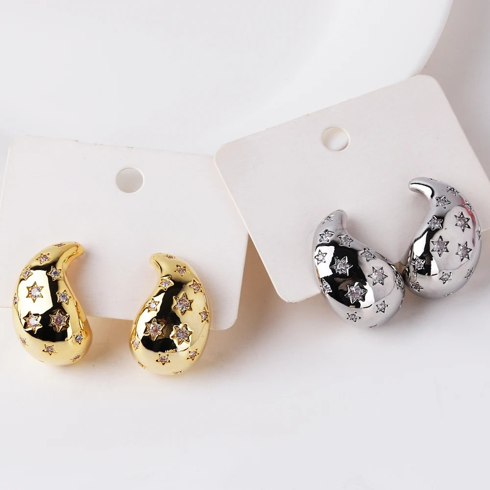 Boucles d'Oreilles Goutte Étoile pas cher