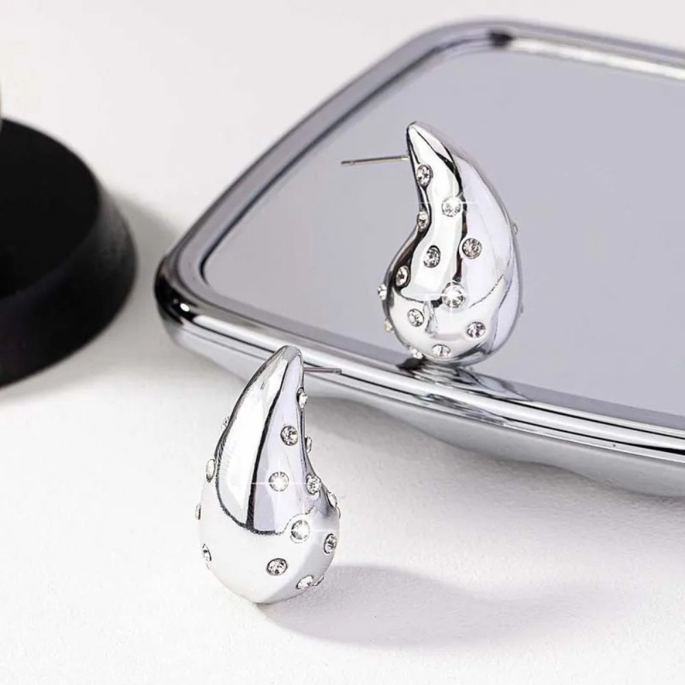 Boucles d'Oreilles Goutte Cristaux pas cher