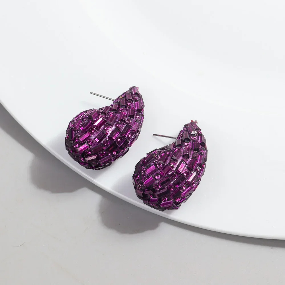 Boucles d'Oreilles Goutte Pierre Couleur strass