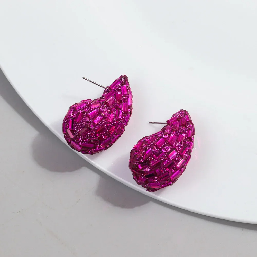 Boucles d'Oreilles Goutte Pierre Couleur tendance