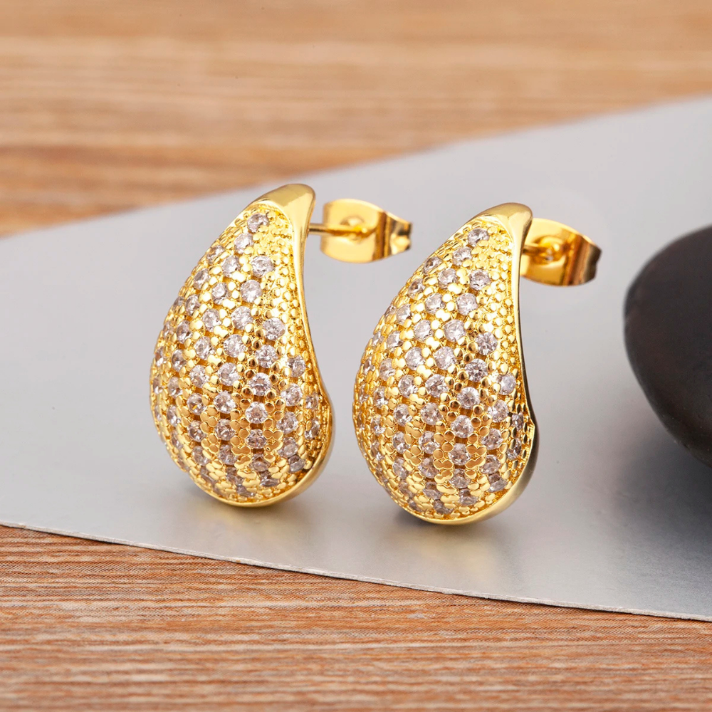 Boucles d'Oreilles Goutte Zircon pas cher