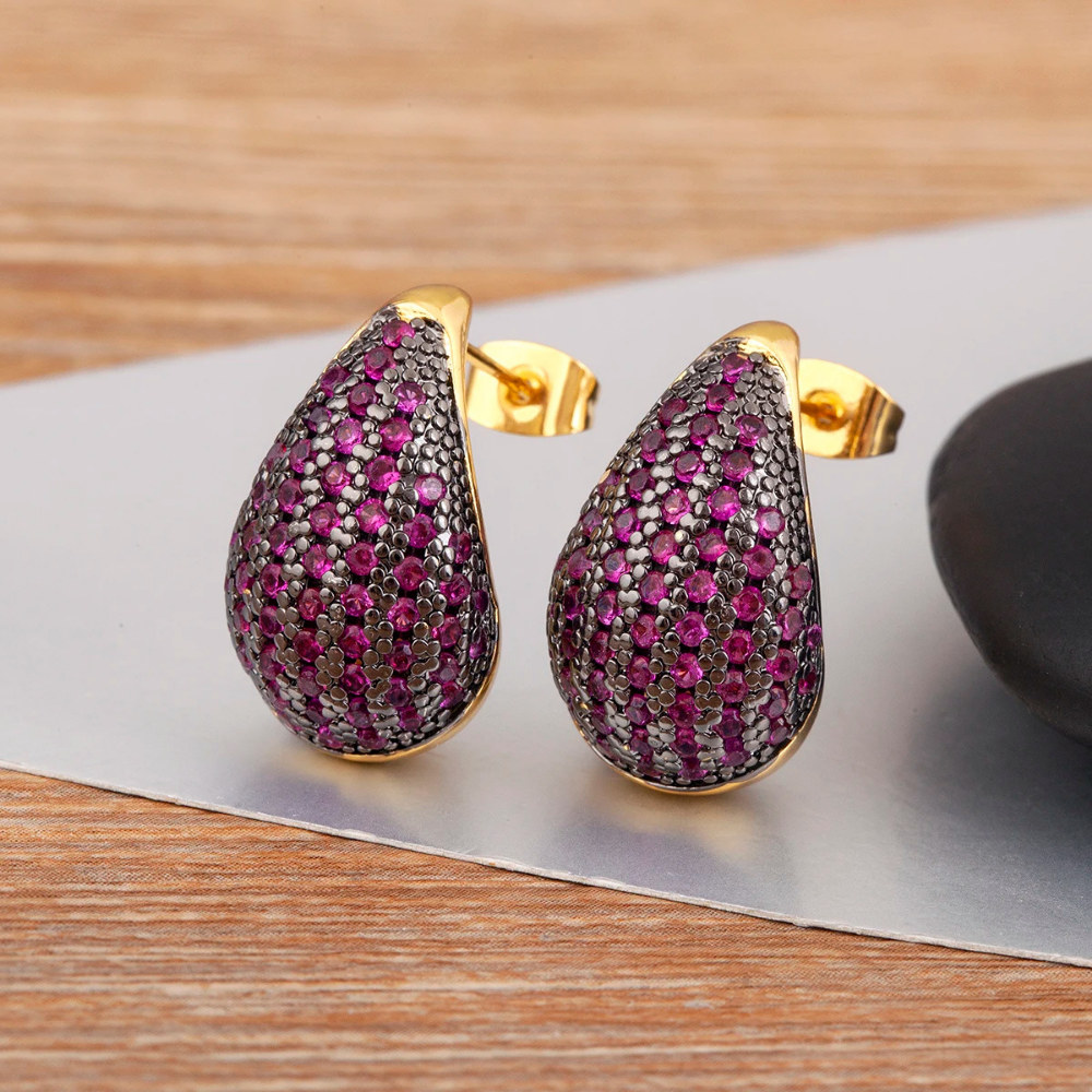 Boucles d'Oreilles Goutte Zircon pas cher