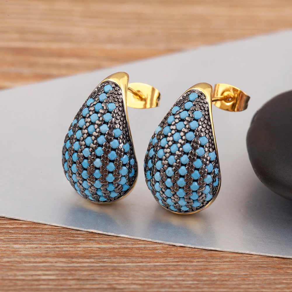 Boucles d'Oreilles Goutte Zircon tendance