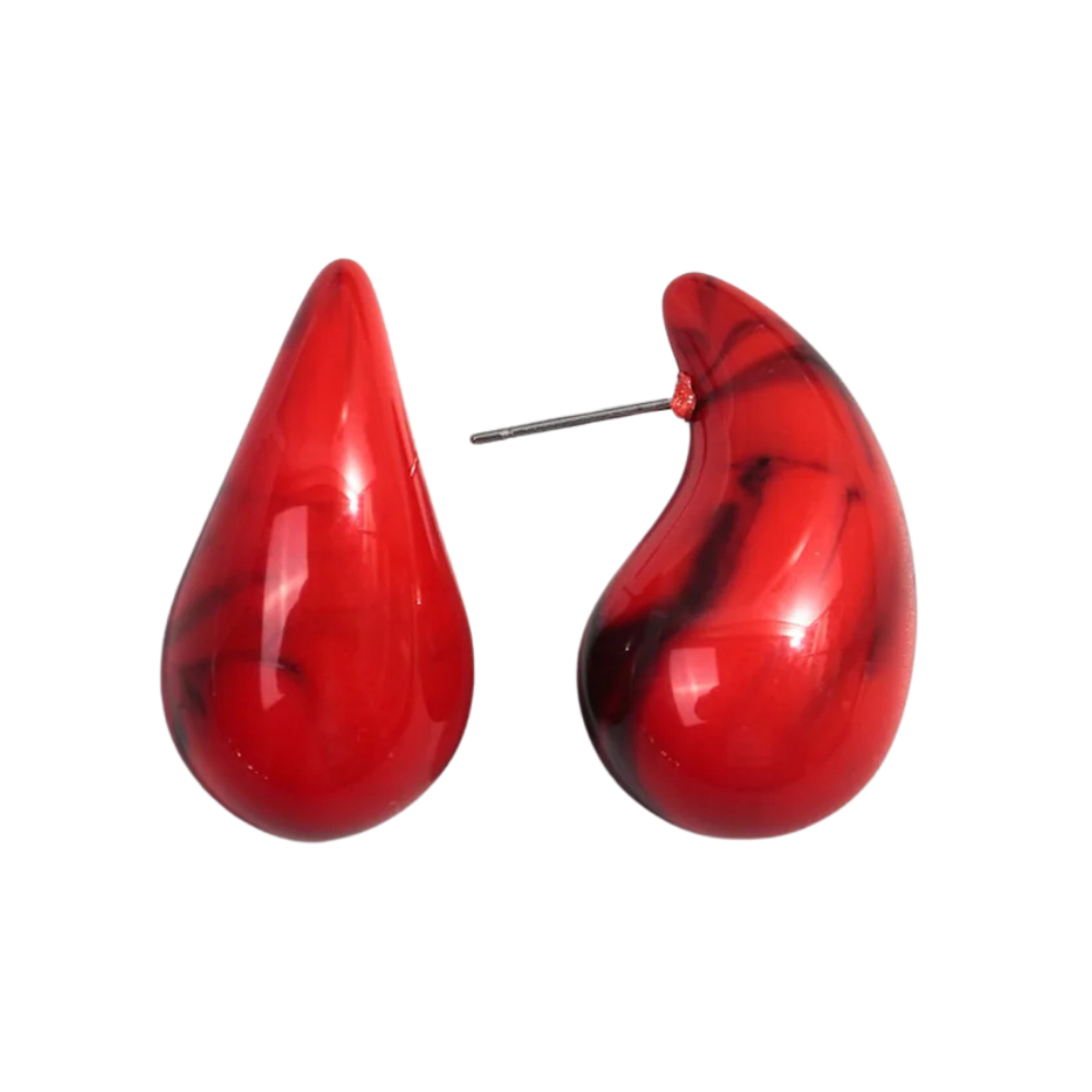 Boucles d'Oreilles Goutte Résine