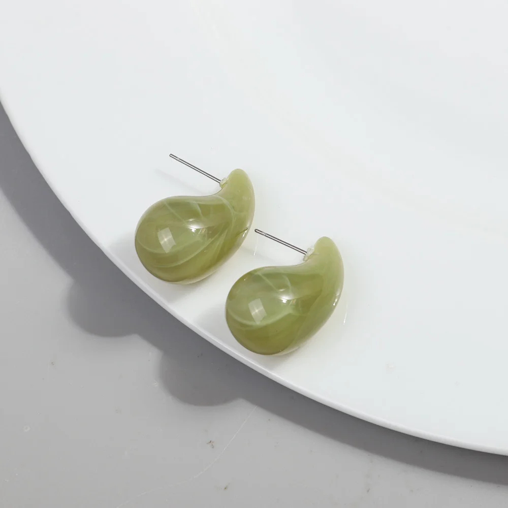 Boucles d'Oreilles Goutte Résine couleur