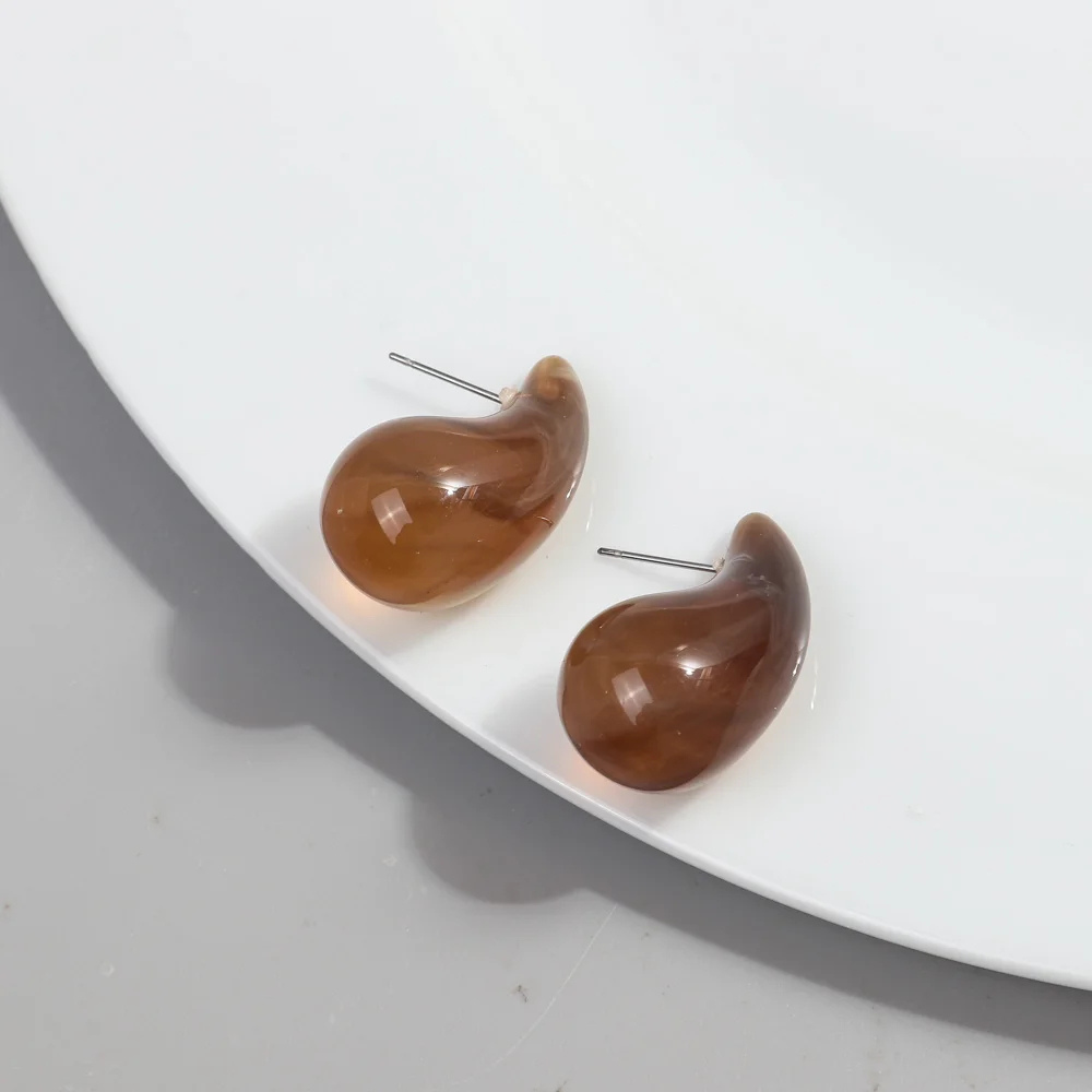 Boucles d'Oreilles Goutte Résine tendance