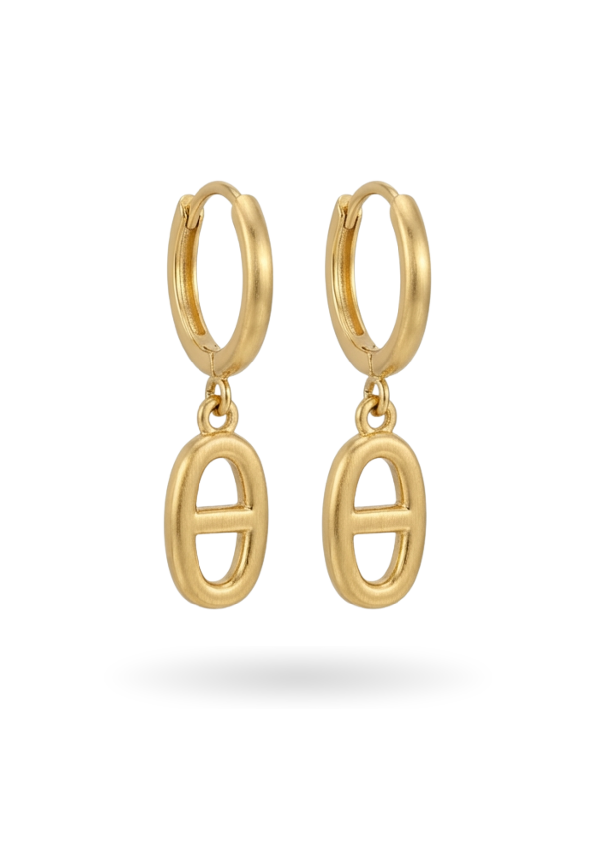 Boucles d'Oreilles Créoles Maille Marine or