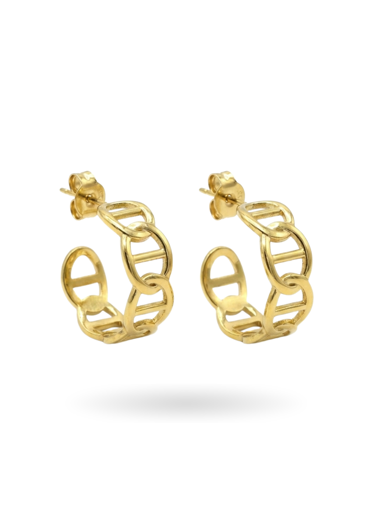 Boucles d'Oreilles Maille Marine Entrelacée or