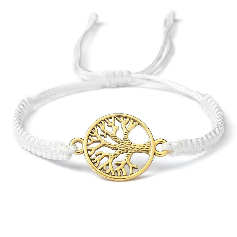 Bracelet Arbre de Vie Cordon blanc