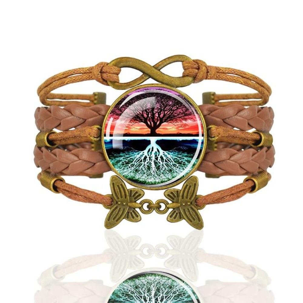 Bracelet Arbre de Vie Cuir couleur