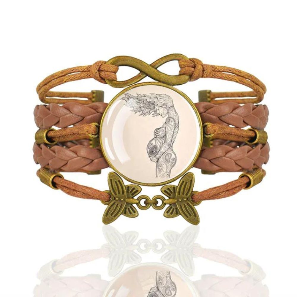 Bracelet Arbre de Vie Cuir dessin