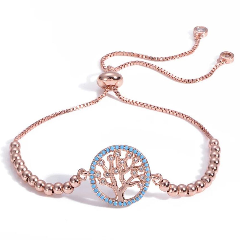 bracelet arbre de vie nola or rose