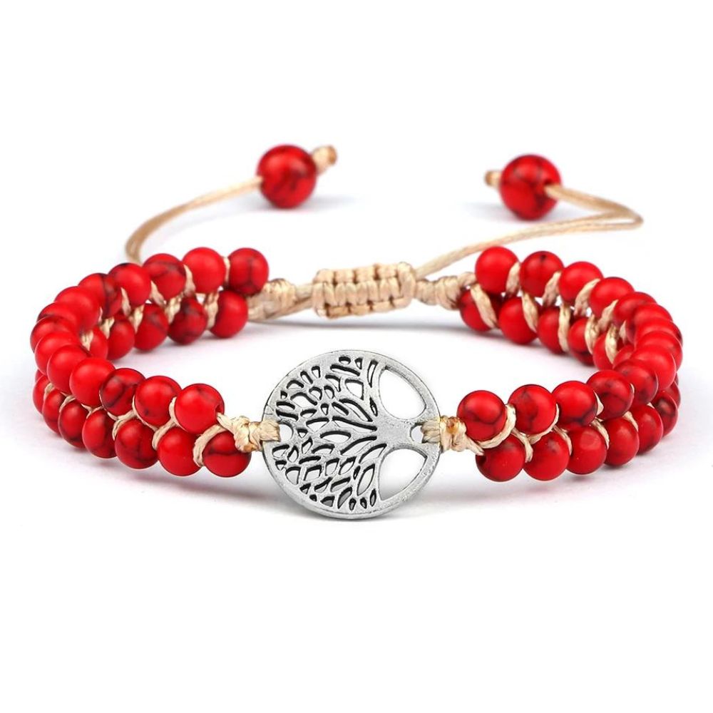 Bracelet Arbre de Vie Rouge