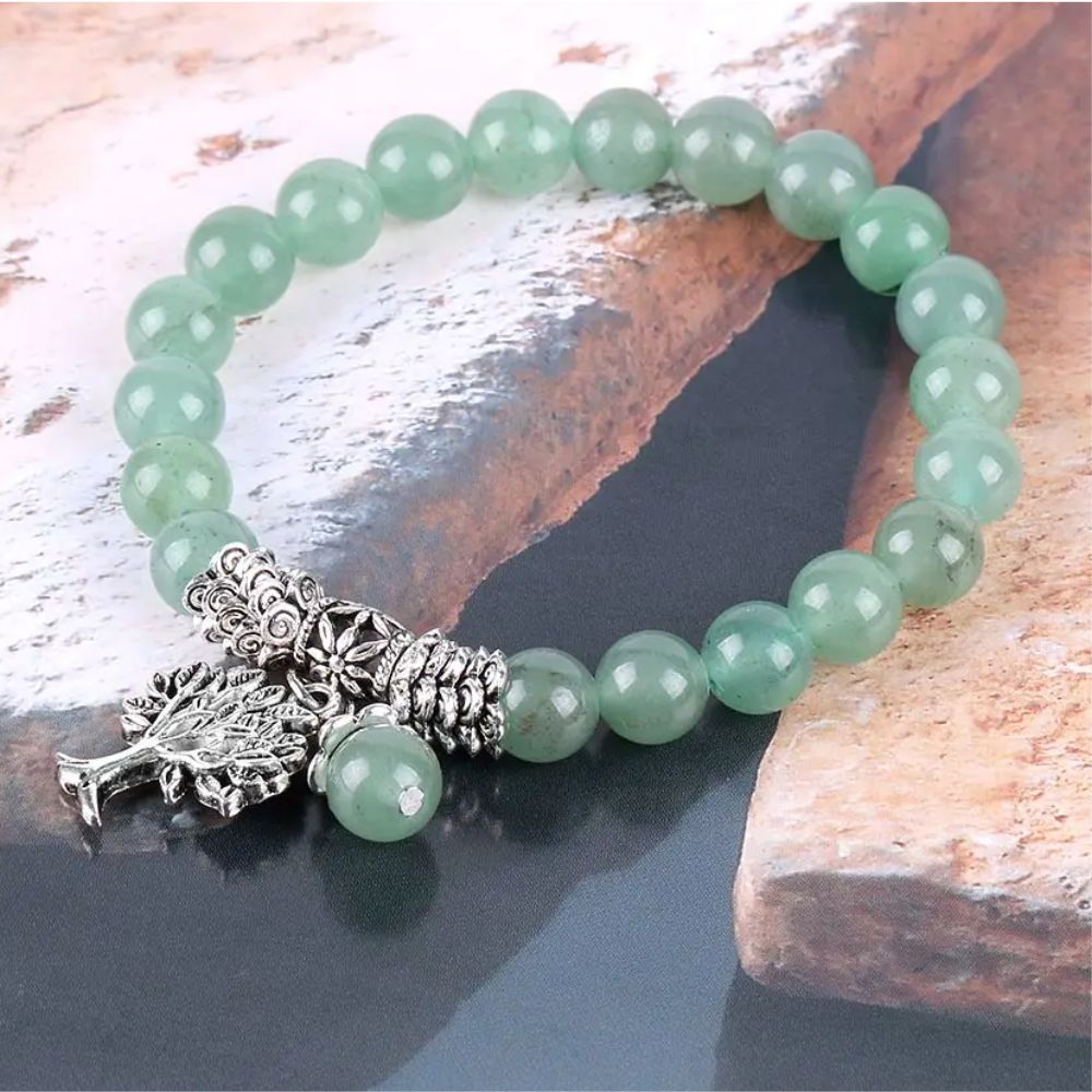 Bracelet Arbre de Vie Perles Vertes