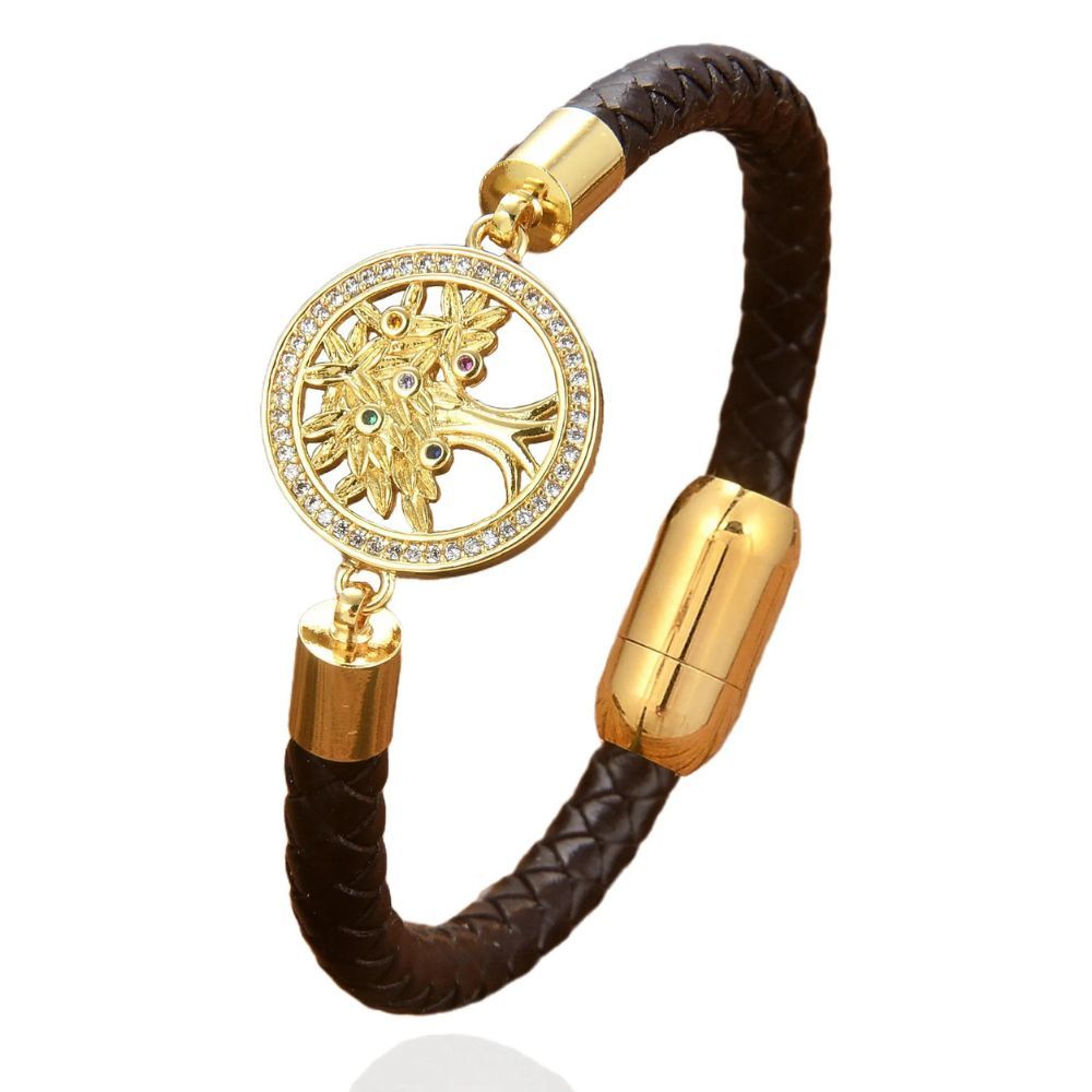 Bracelet Arbre de Vie Simili-Cuir