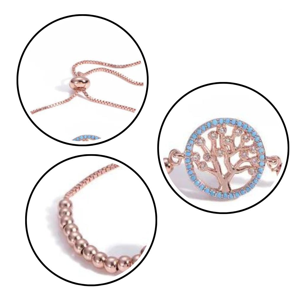 Bracelet Arbre de Vie Rose