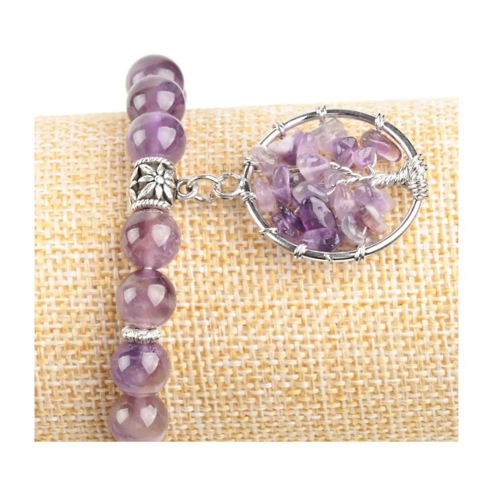 Bracelet Arbre perle Violet