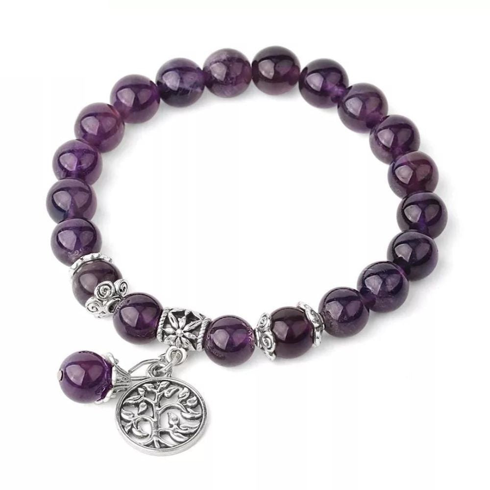 Bracelet Arbre Perles violette