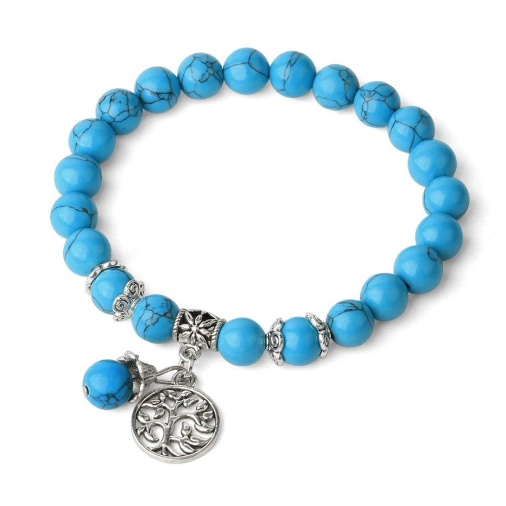 Bracelet Arbre Perles bleue