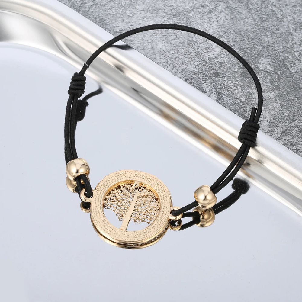 Bracelet Arbre de Vie Cordon noir