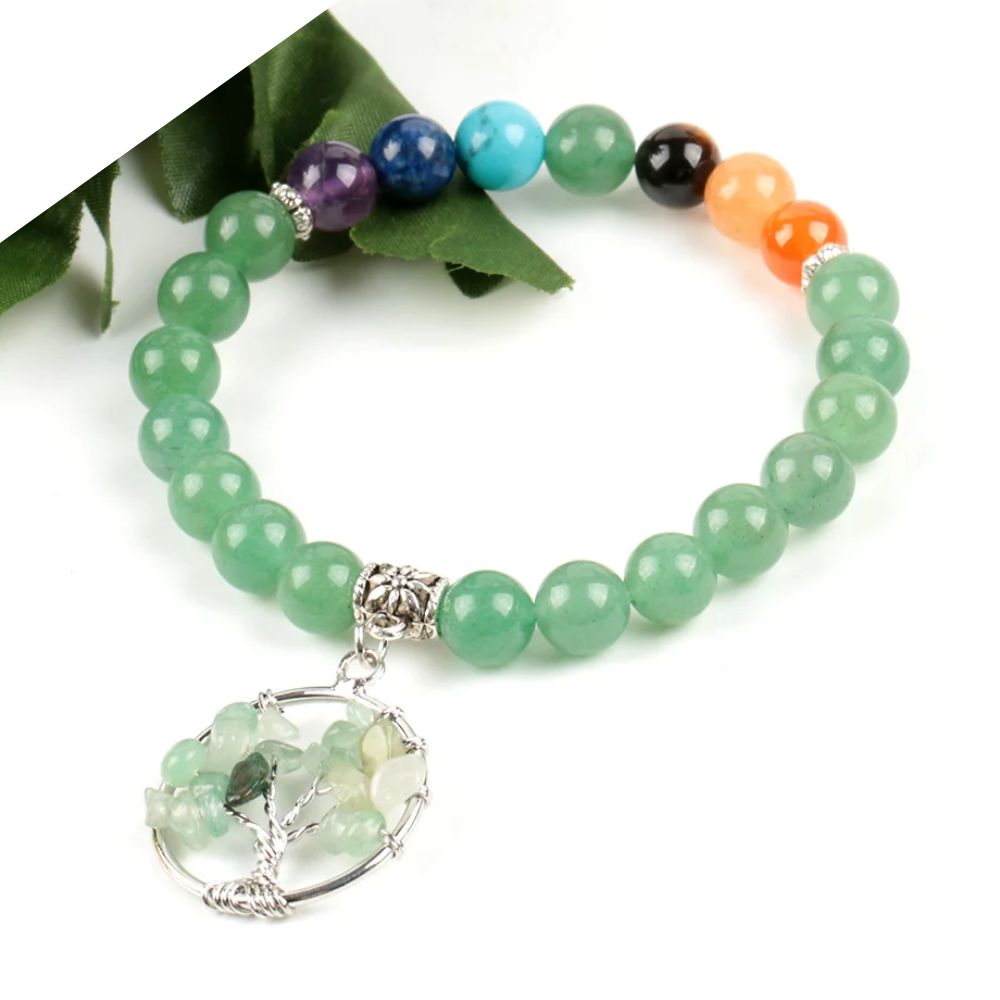 Bracelet Arbre pierre verte