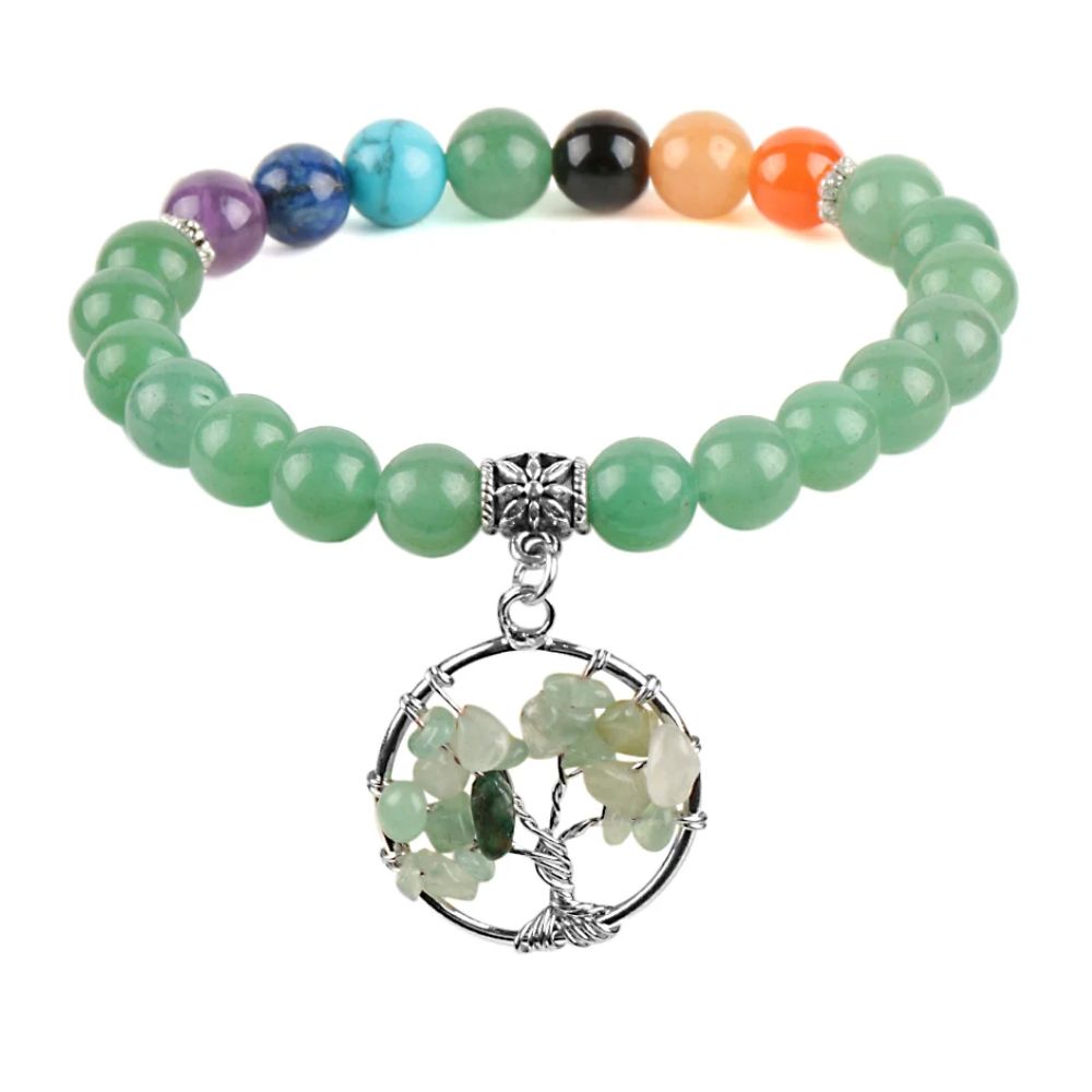 Bracelet Arbre de Vie et Pierre