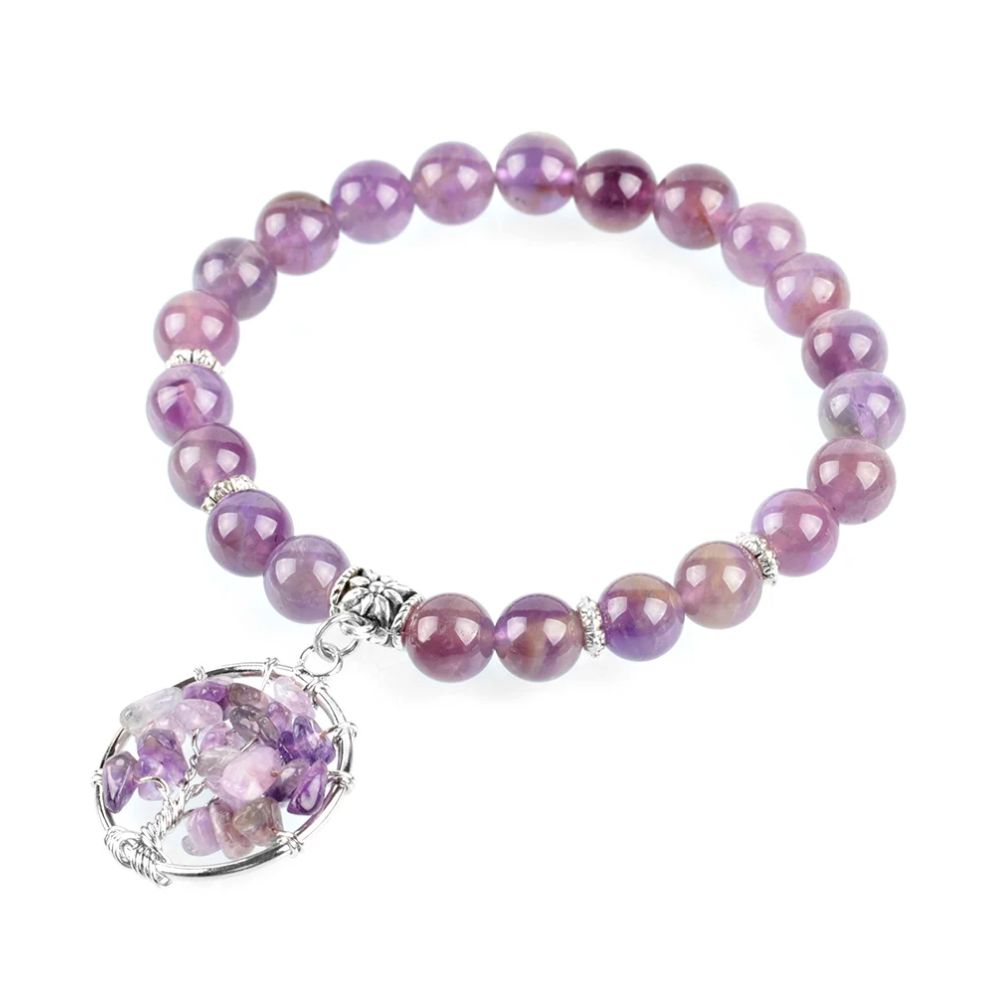 Bracelet Arbre perle Violet