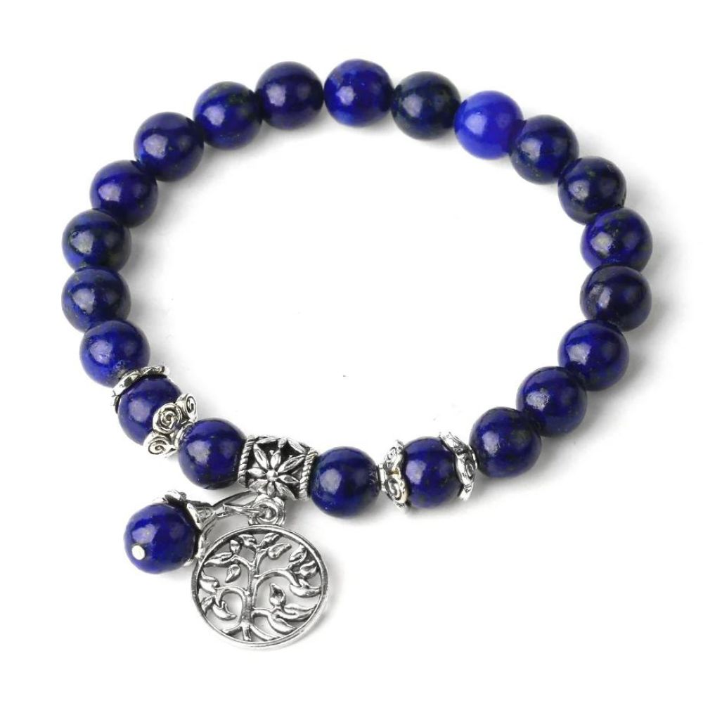 Bracelet Arbre Perles bleu nuit