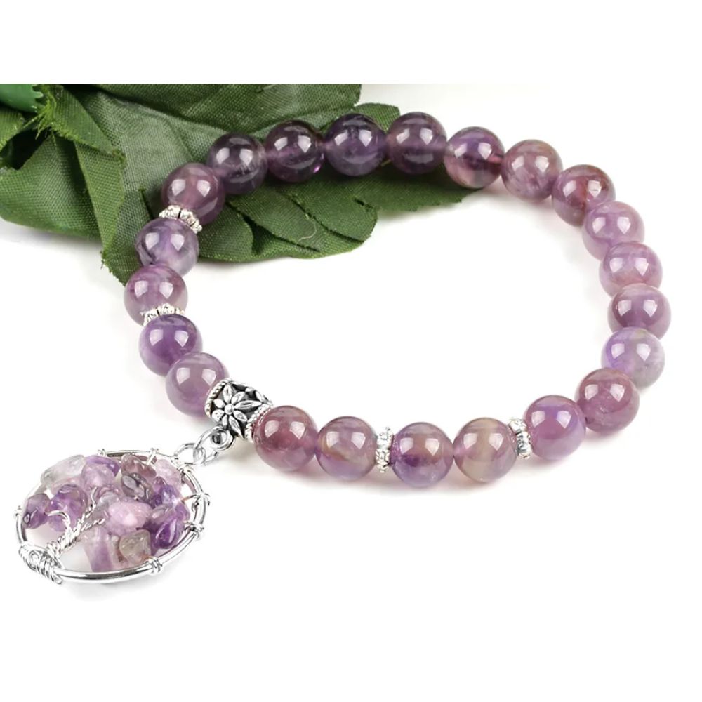 Bracelet perle Violet