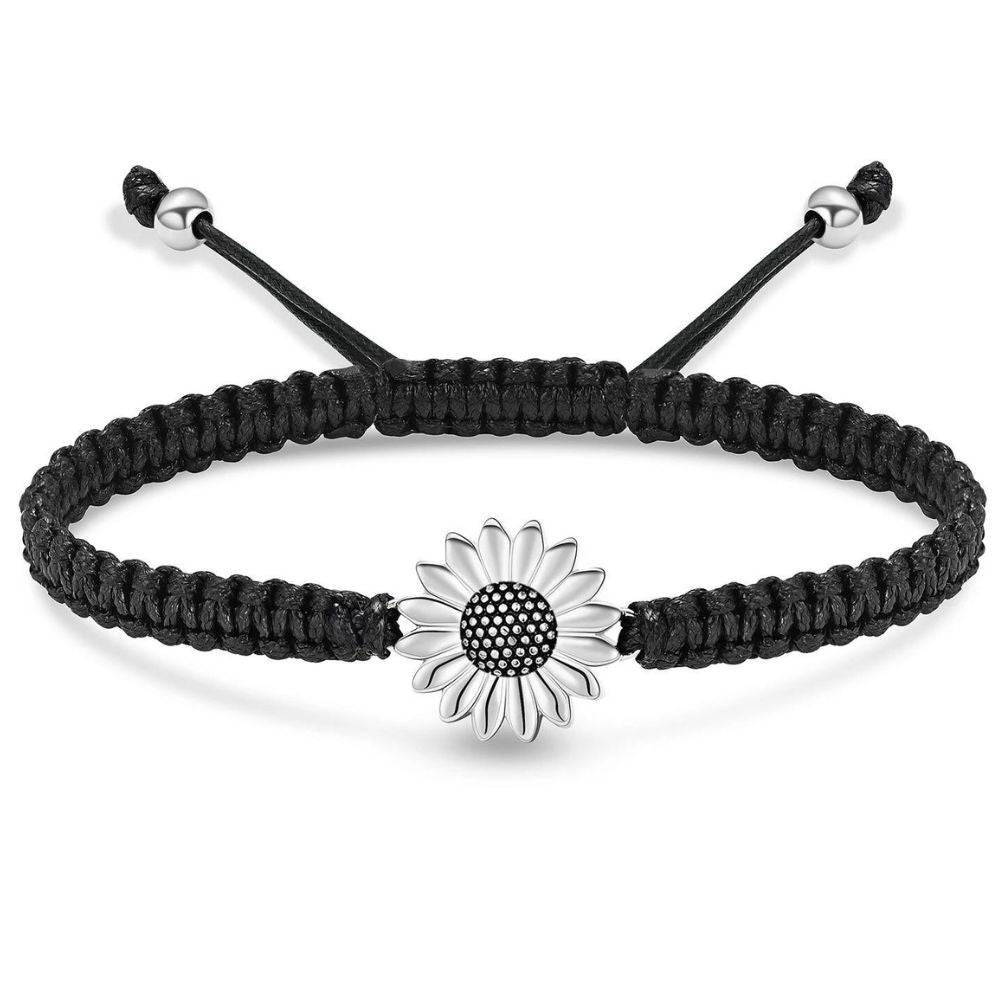 bracelet avec fleur luxe argent