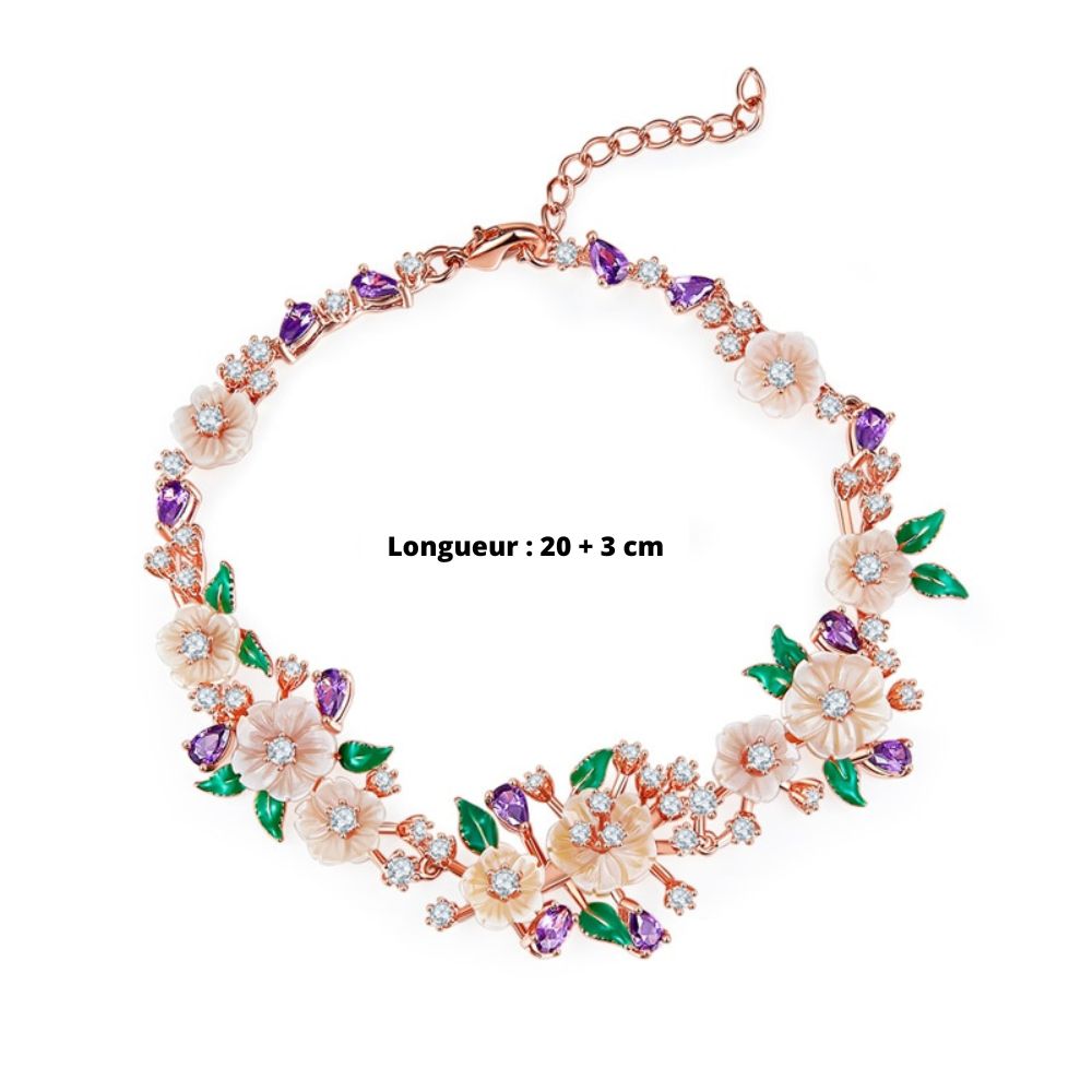 Bracelet avec Fleur Luxe femme