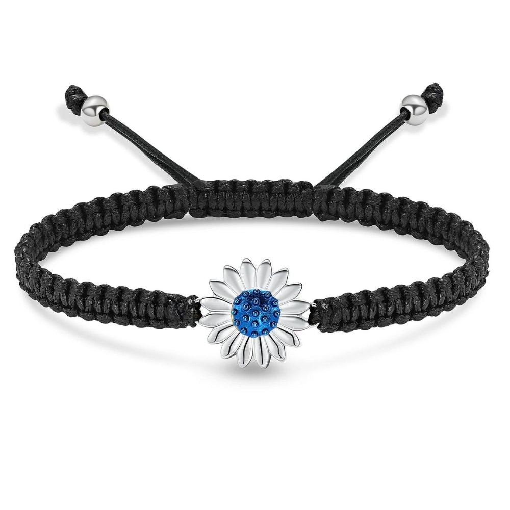 bracelet avec fleur luxe bleu