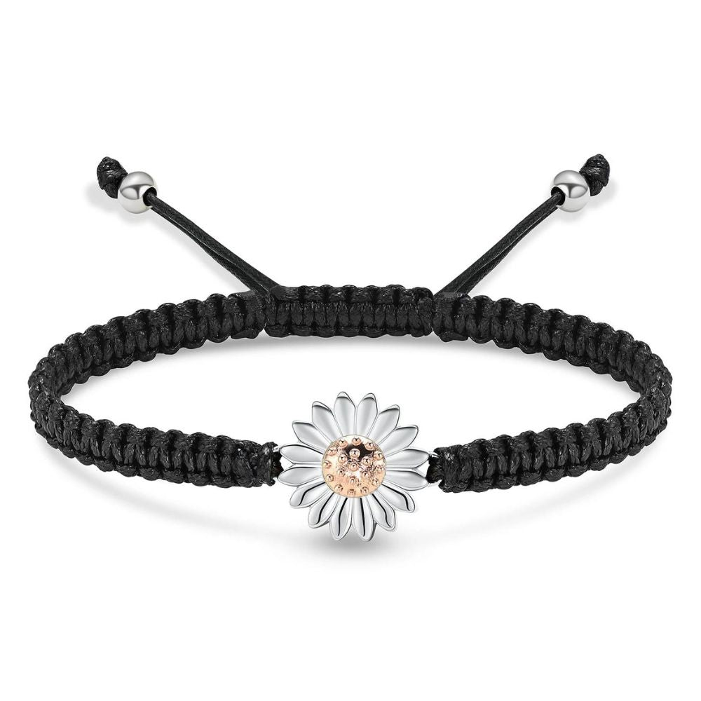 bracelet avec ffleur luxe or rose