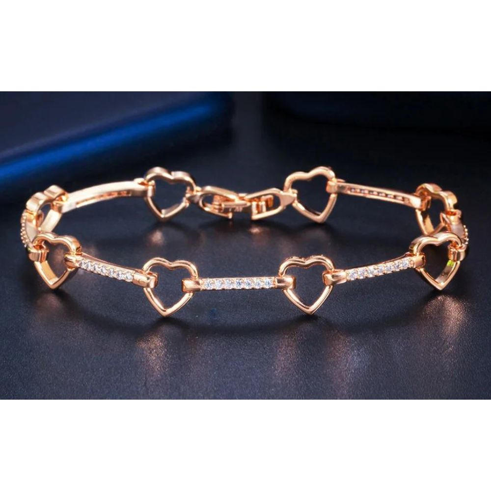 Bracelet Cœur Carats rose