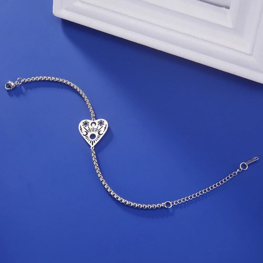 Bracelet Cœur Motifs argent