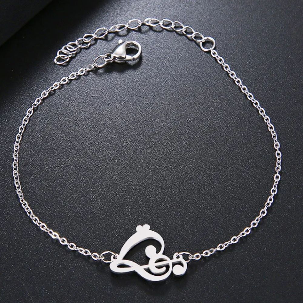 bracelet coeur musique