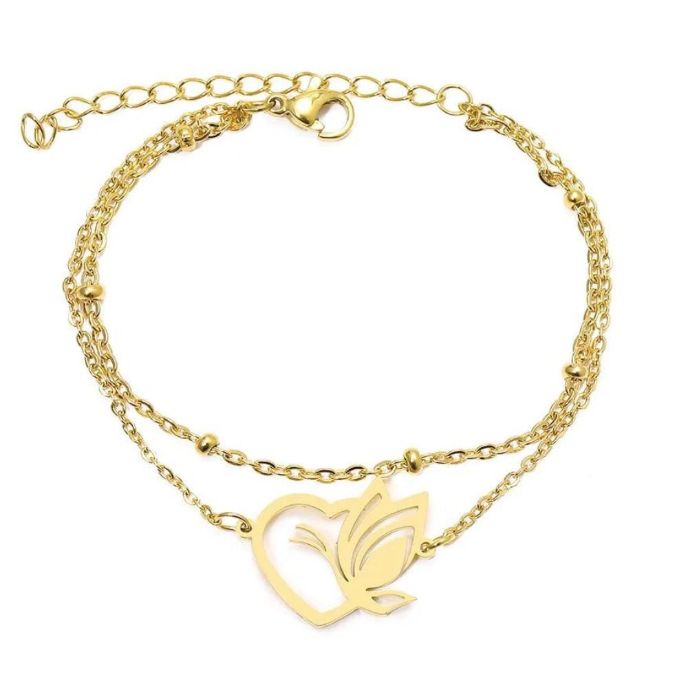bracelet coeur papillon