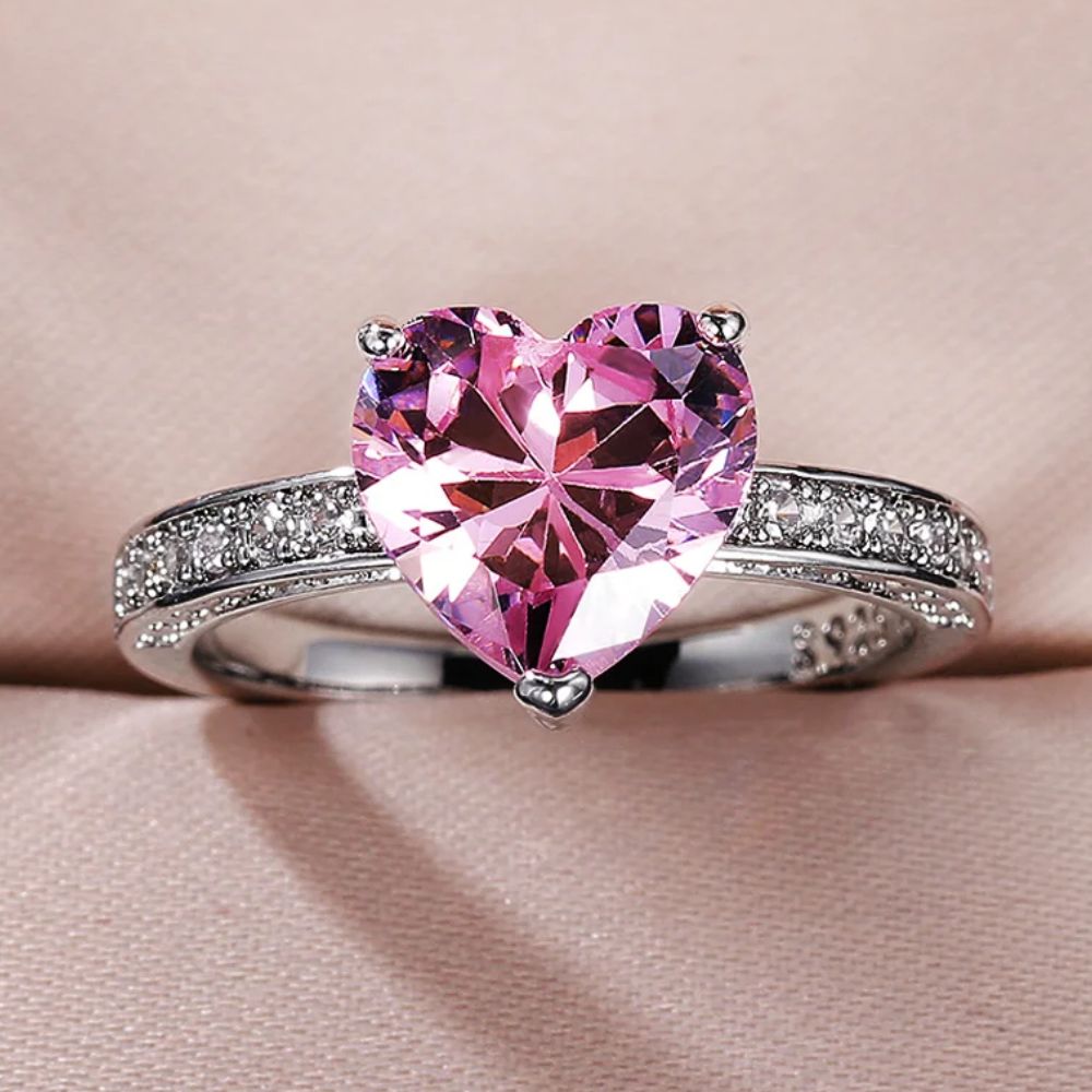 Bague Cœur Rose 