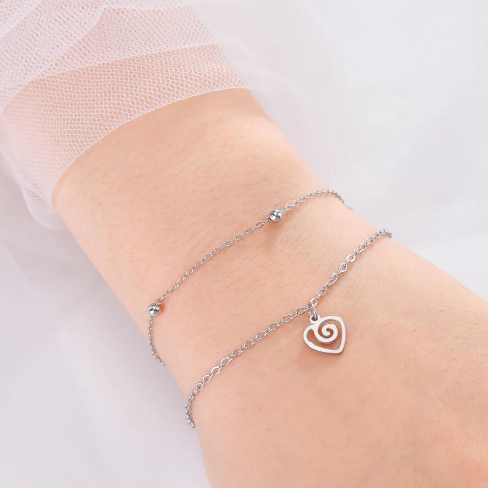 Bracelet Coeur forme ronde