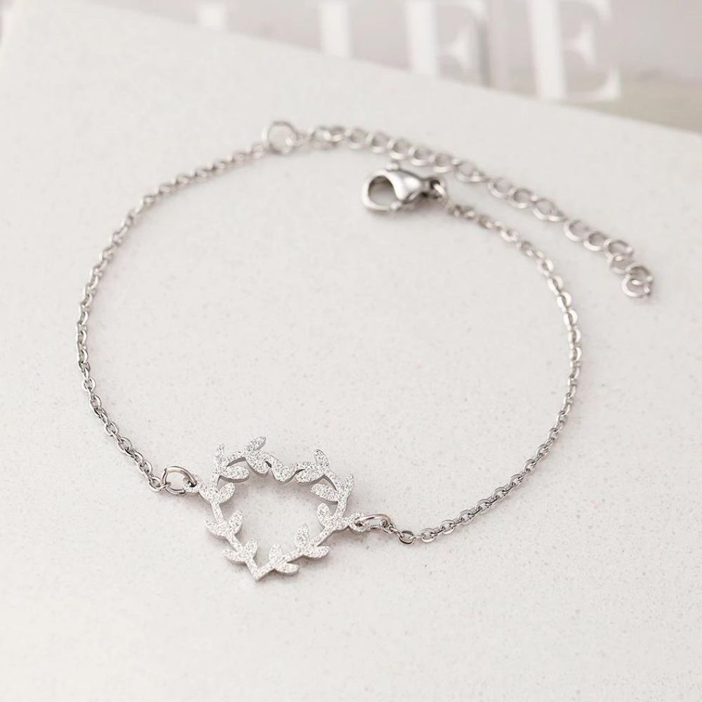 Bracelet Cœur Trèfle Argent