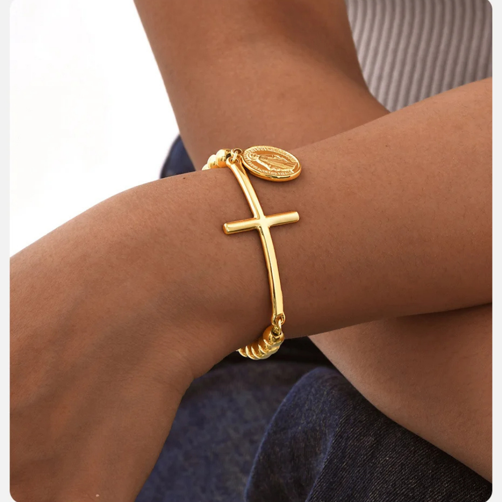 Bracelet Croix Vierge Marie pas cher