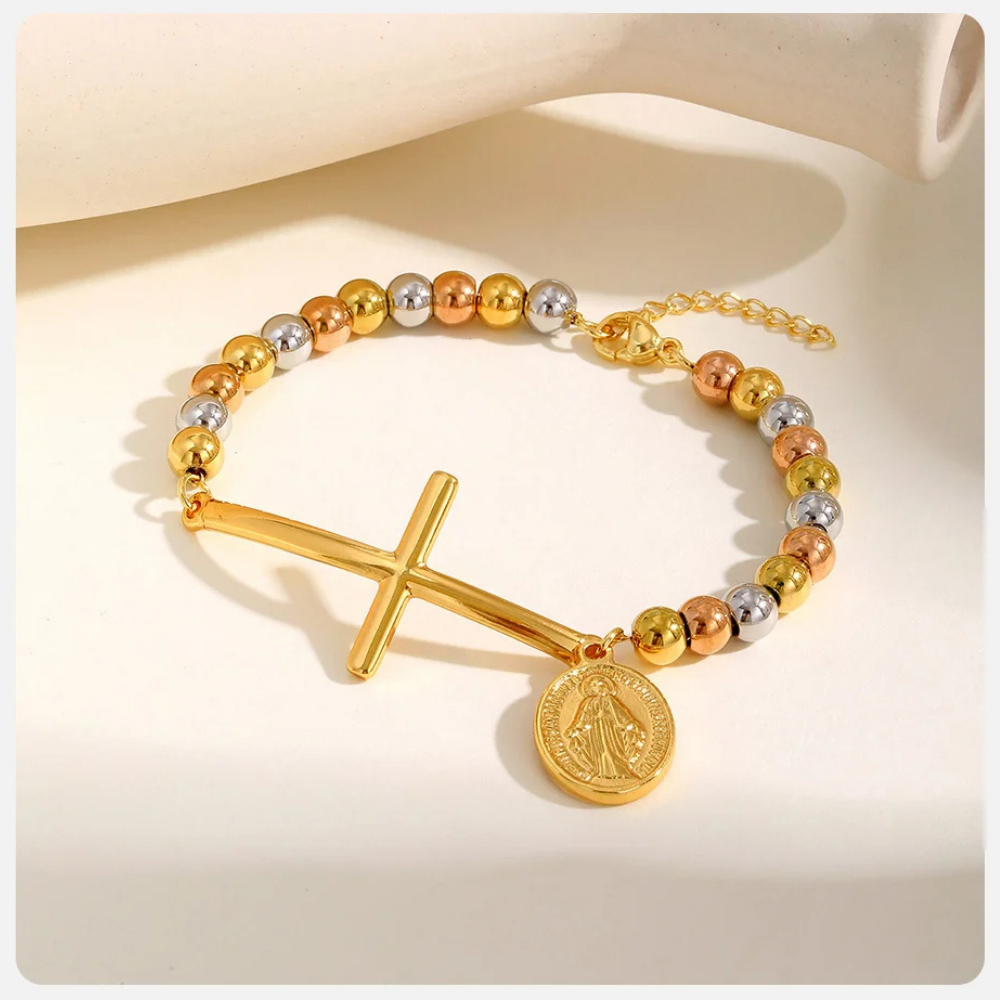 Bracelet Croix Vierge Marie pas cher