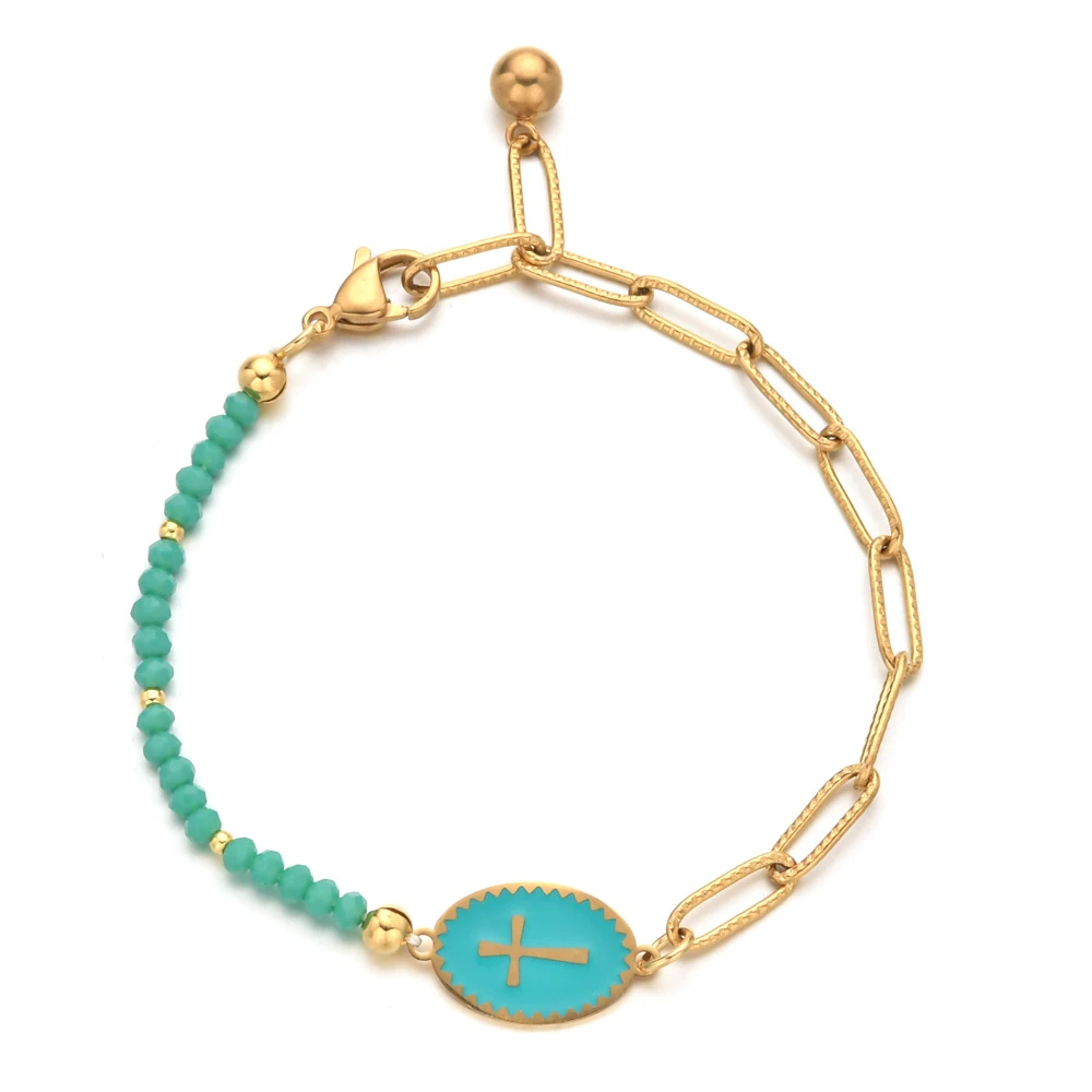 Bracelet Croix Couleur pas cher