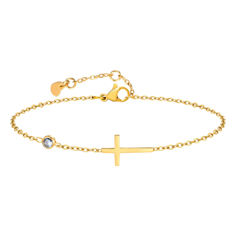Bracelet Croix Pierre Naissance pas cher