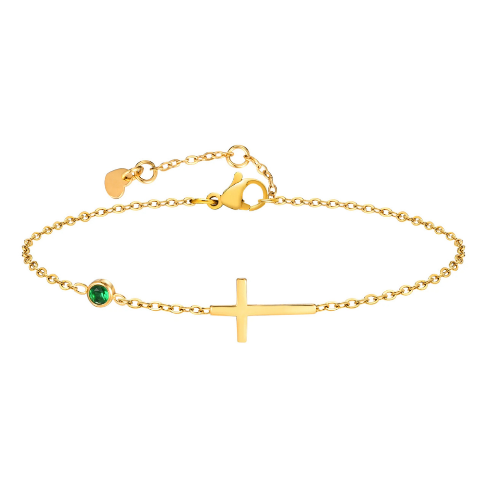 Bracelet Croix Pierre Naissance pas cher