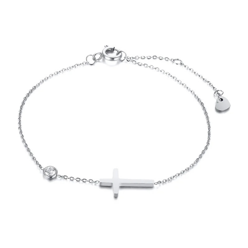 Bracelet Croix Pierre Naissance septembre
